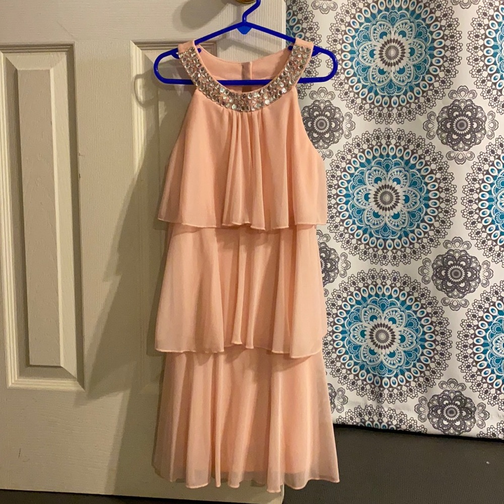 Light pink girls ruffle dress